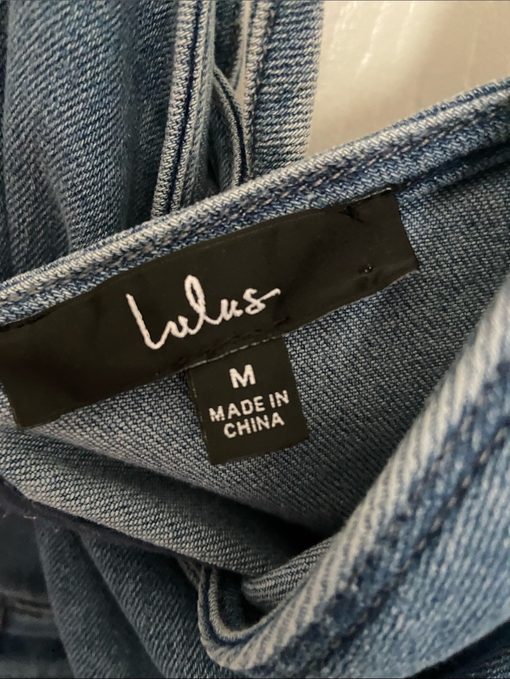 Lulu's Blue Chambray Crossover Denim Overalls - Picture 4 of 6